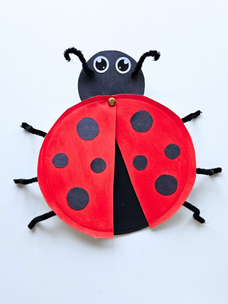 Ladybug paper plate craft