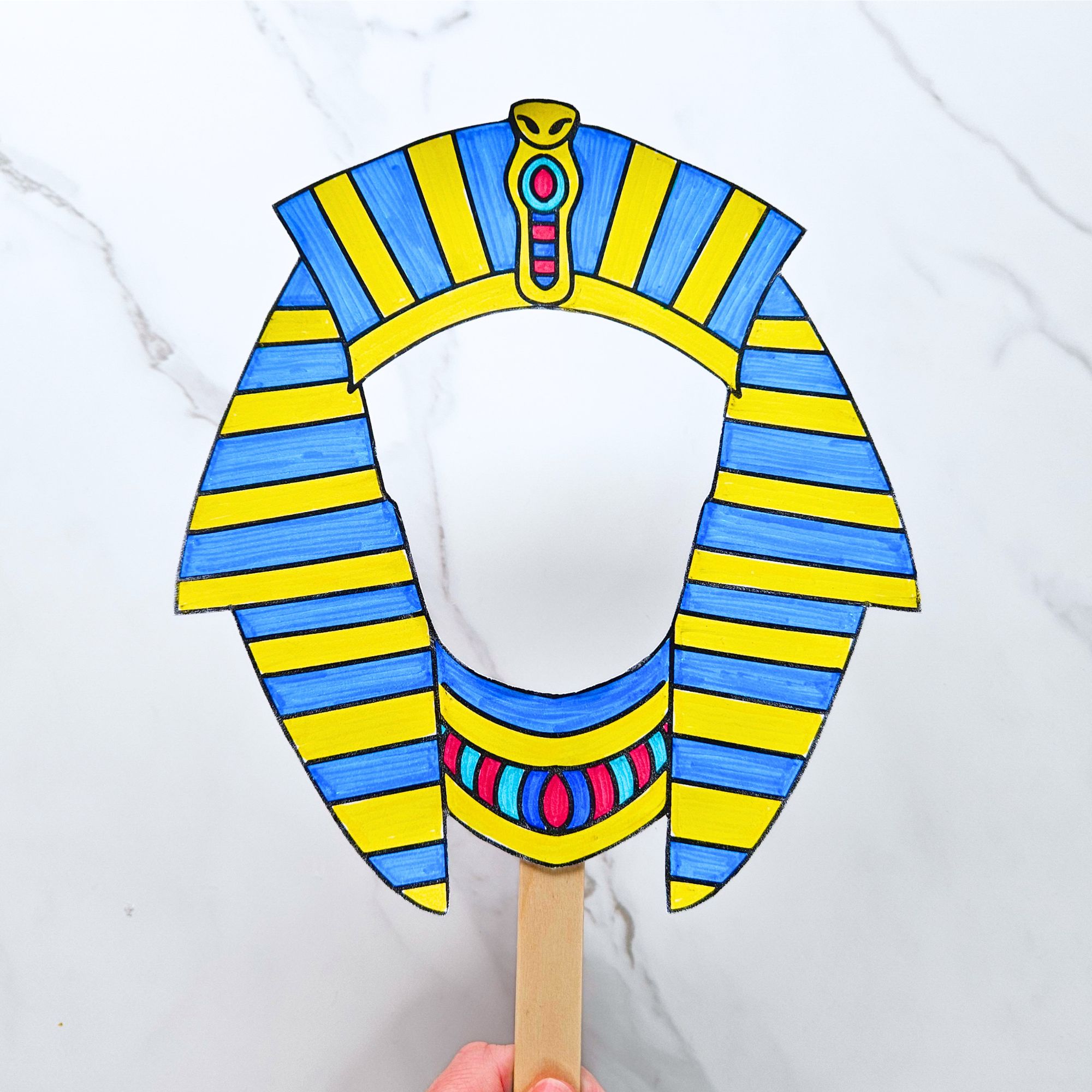 DIY Pharaoh Headdress Craft - Raise Curious Kids