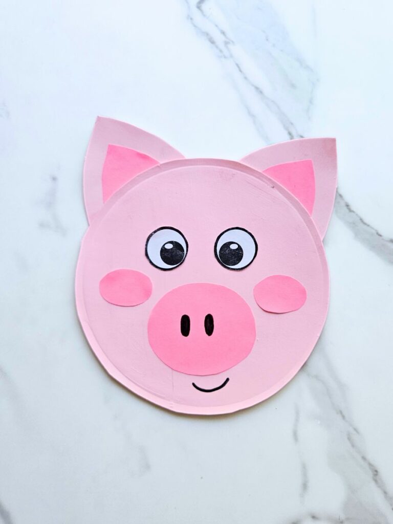 Pig paper plate craft