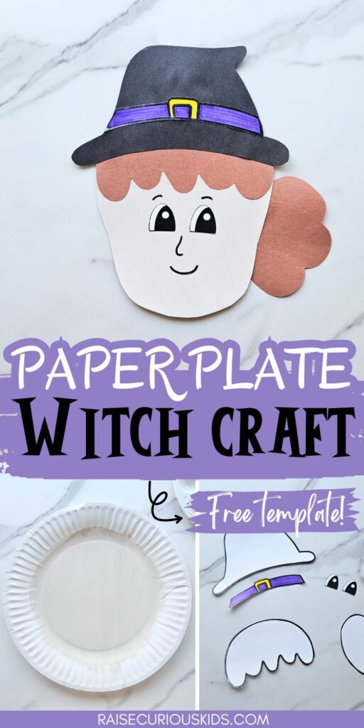 Paper plate witch craft Pinterest pin