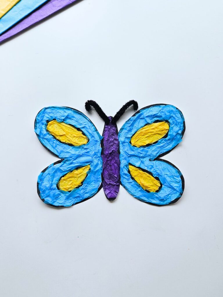 Butterfly tissue paper craft