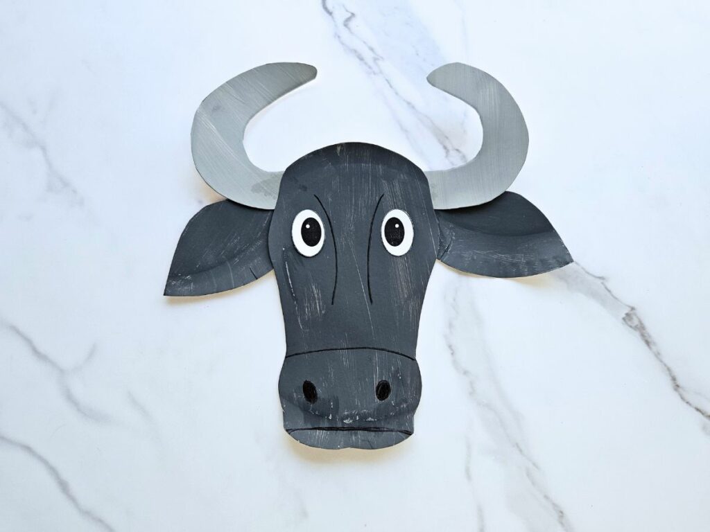 Completed water buffalo craft