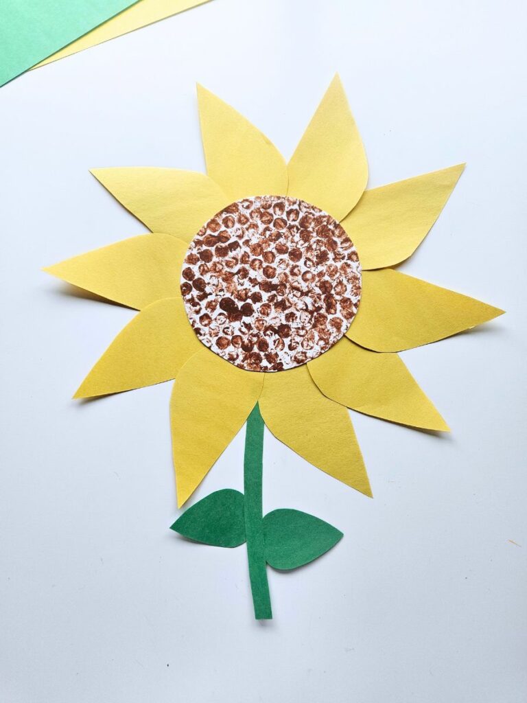 Sunflower paper plate craft