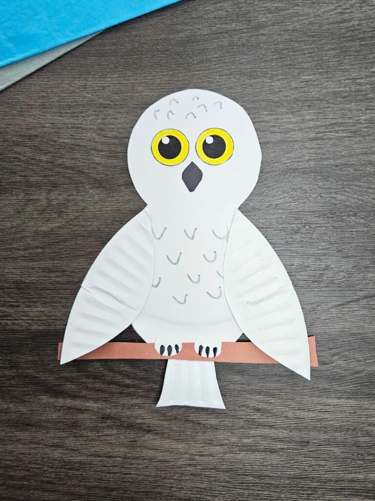 Snowy Owl Paper Plate Craft