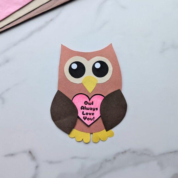 Owl card craft for kids