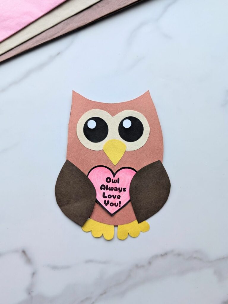 Owl card craft for kids