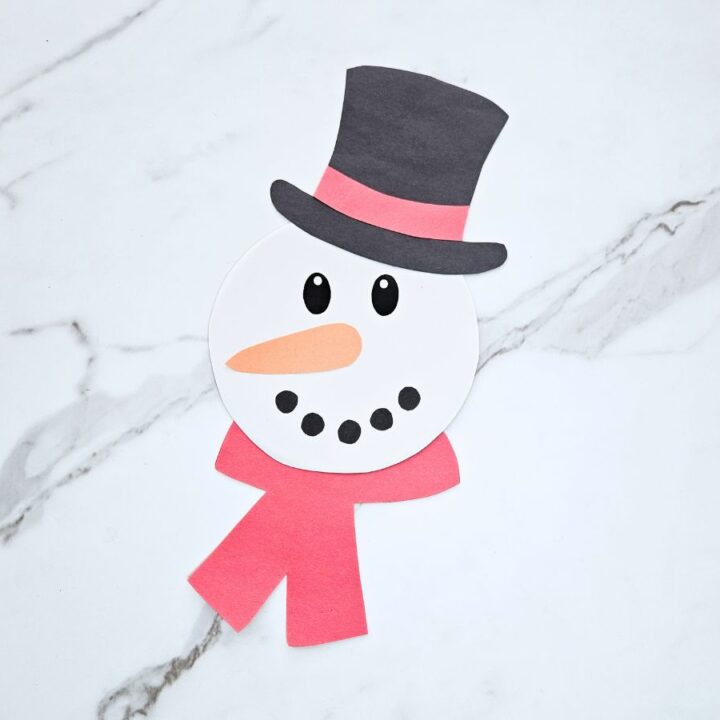 Snowman paper plate craft