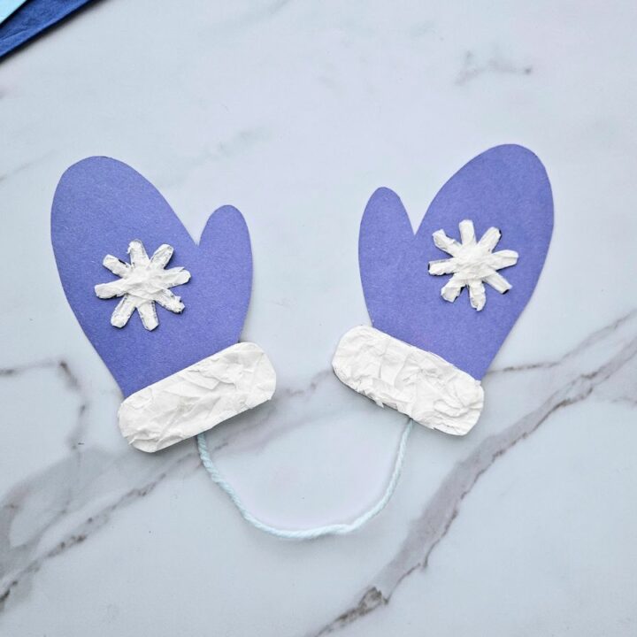 Winter mittens easy kids craft