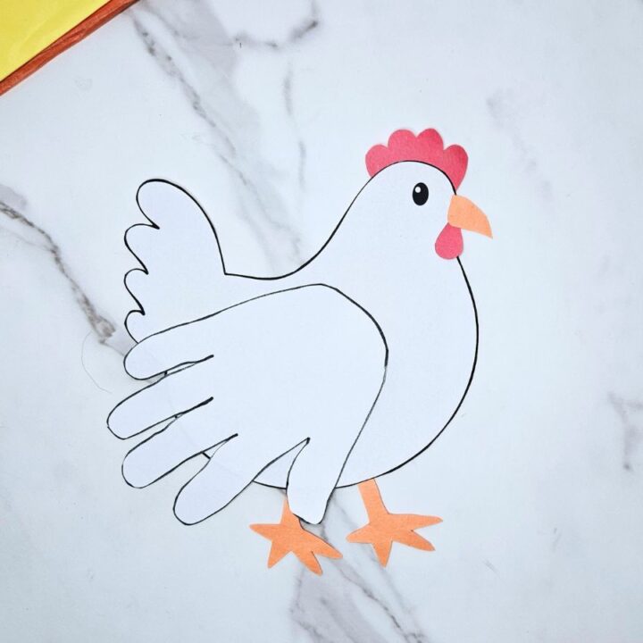 Chicken handprint craft