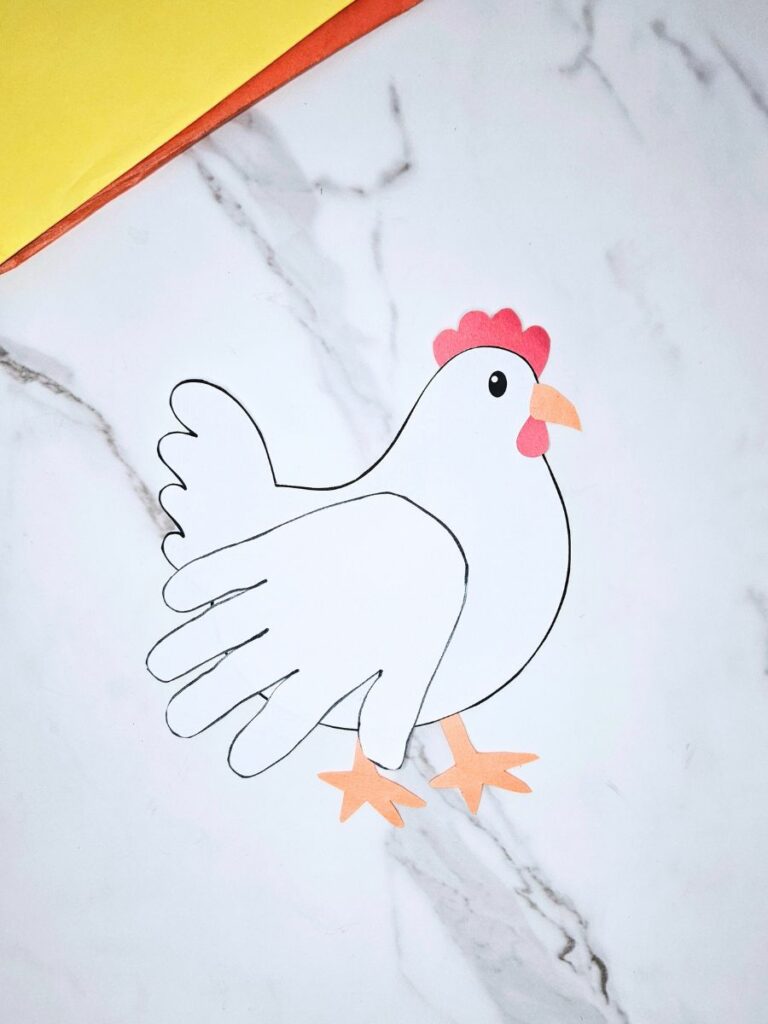Chicken handprint craft