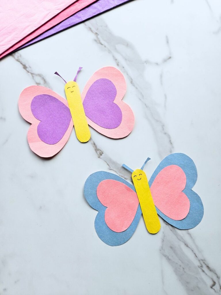 Heart butterfly craft