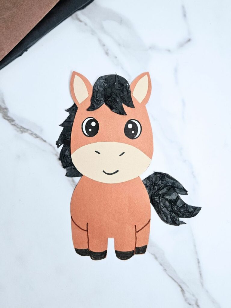 Horse tissue paper craft
