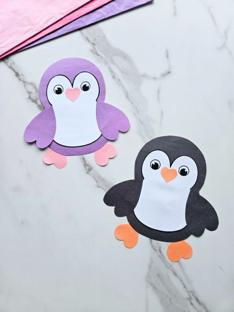 Penguin heart craft