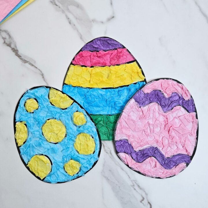 Easter egg tissue paper craft